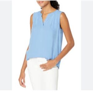 a.n.a A New Approach Blue Sleeveless Long Silky Top Tunic Sz XS